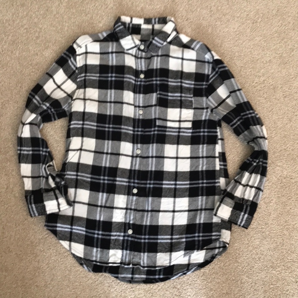 Old Navy girls plaid shirt size medium 8